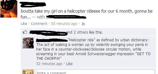 To impress a chick do the helicopter dick - meme