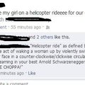 To impress a chick do the helicopter dick