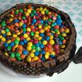 My friends made this M&M-Kitkat cake for my birthday today! It was delicious!
