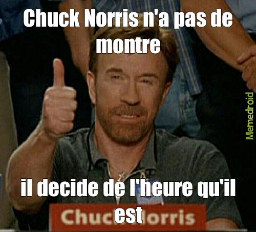 Les montres et Chuck Norris - meme
