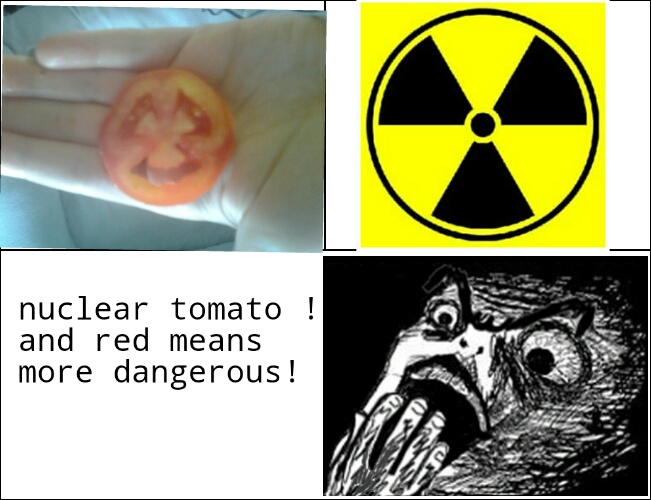 dangerous tomato - meme