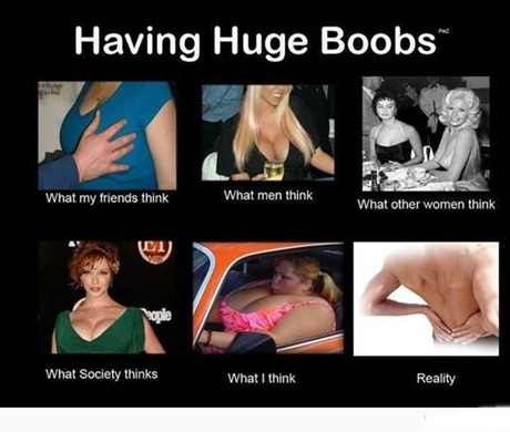having big boobs - meme