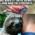 Sloth rapes 5th commenter.