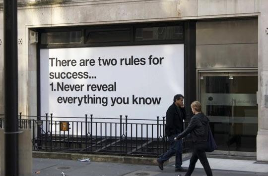 Two rules for success - meme