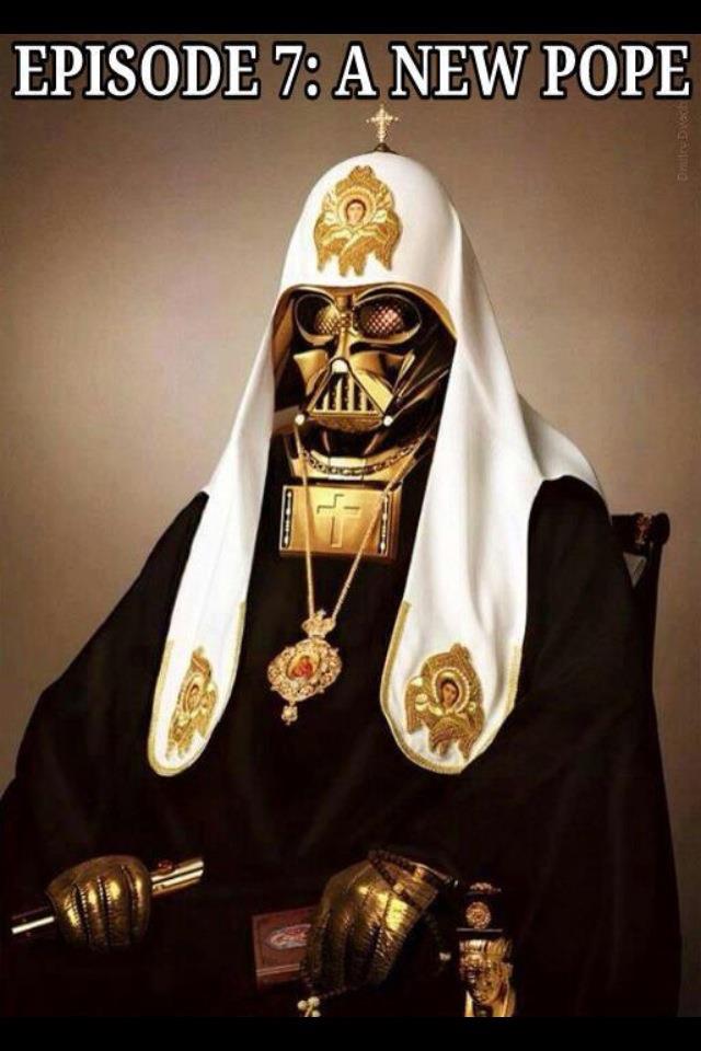 new pope Darth vader - meme