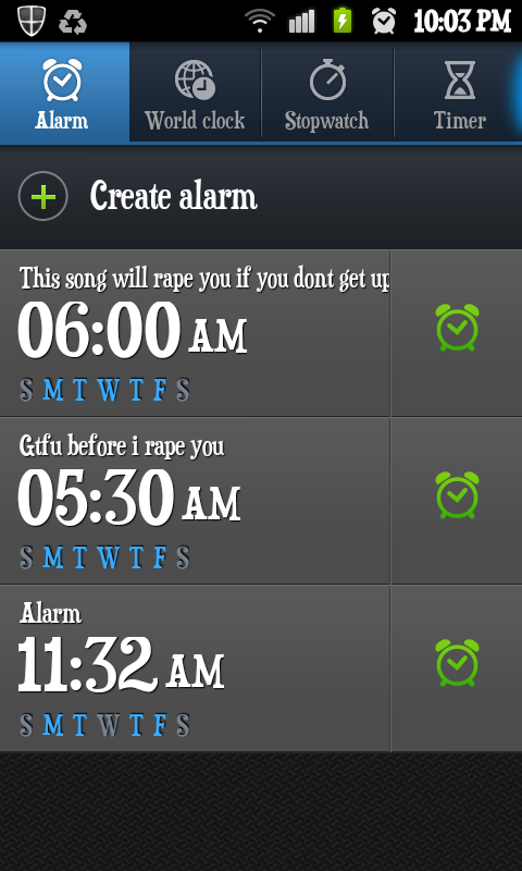 i thought naming my alarms would wake me up faster - meme
