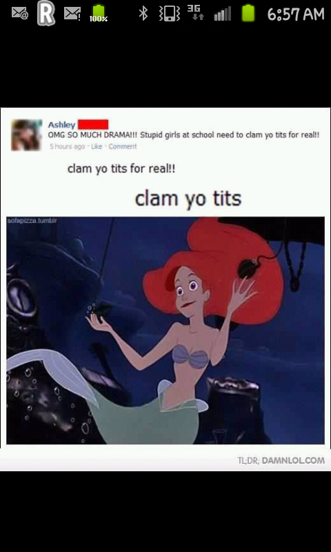 clam yo tits - meme
