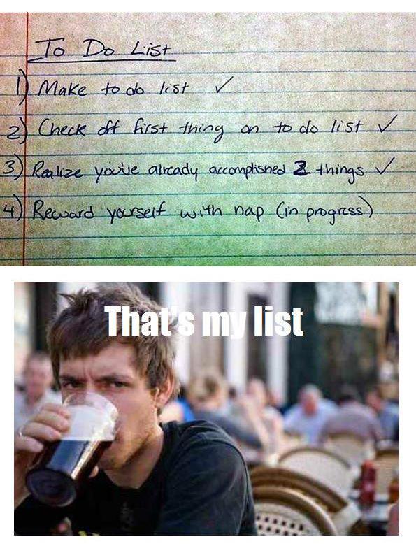 That's my list. - meme