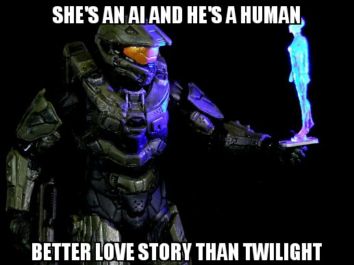 Halo 4 is a better love story than twilight - meme
