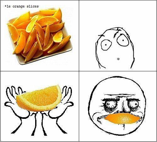 best way of eating oranges - meme