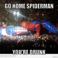 go home spiderman you're drunk