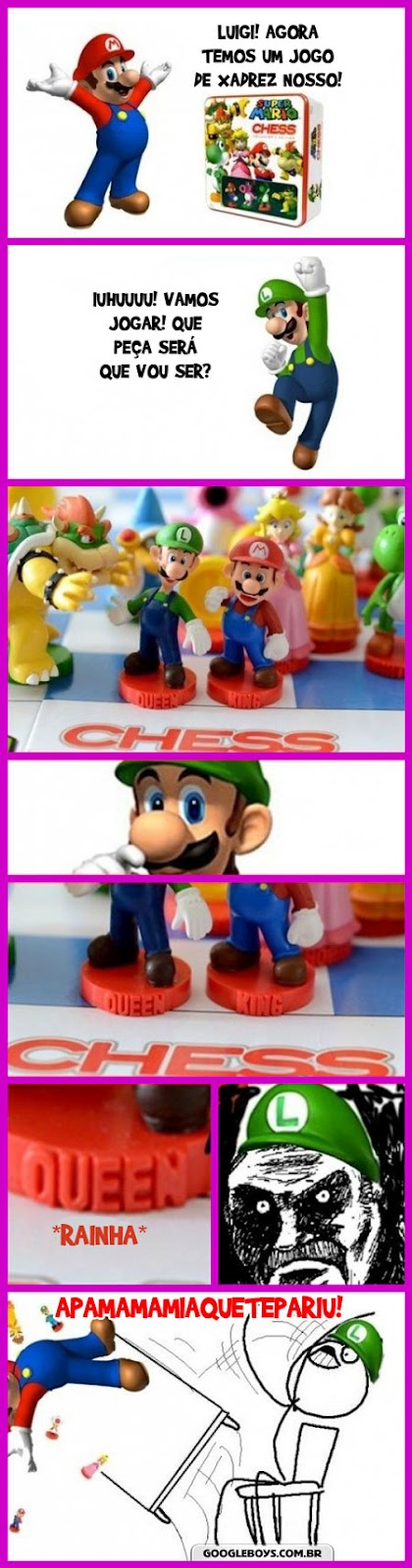 Luigi muito P* com o Mário - meme