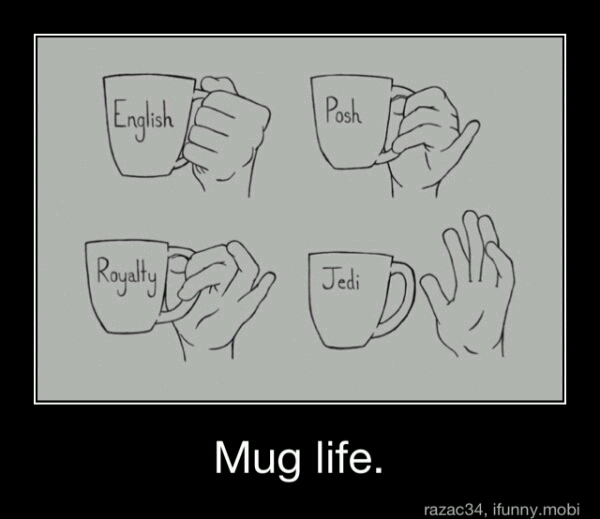 I didn't chose the mug life, it chose me - meme