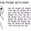 le me talking with mom