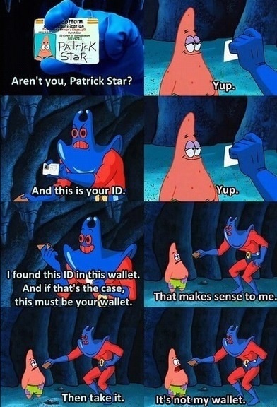 Patrick the genius - meme