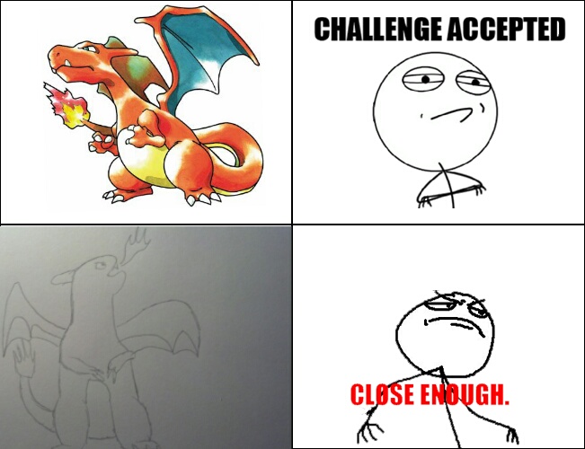 I can't draw Pokemon. - meme