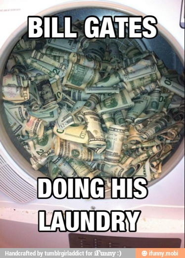 bill gates laundry - meme