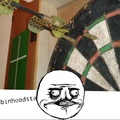 playing darts, when suddenly...                           wait for it....               	        Troll army FTW. number 8, out
