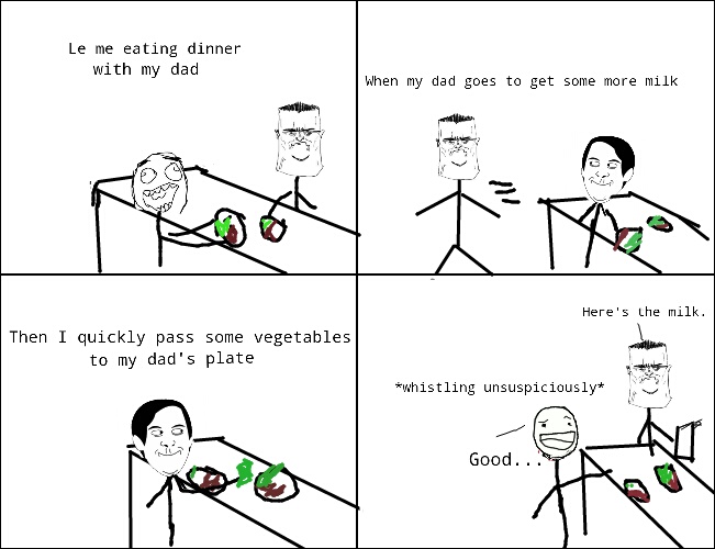 I'm not gonna eat these vegetables! - meme