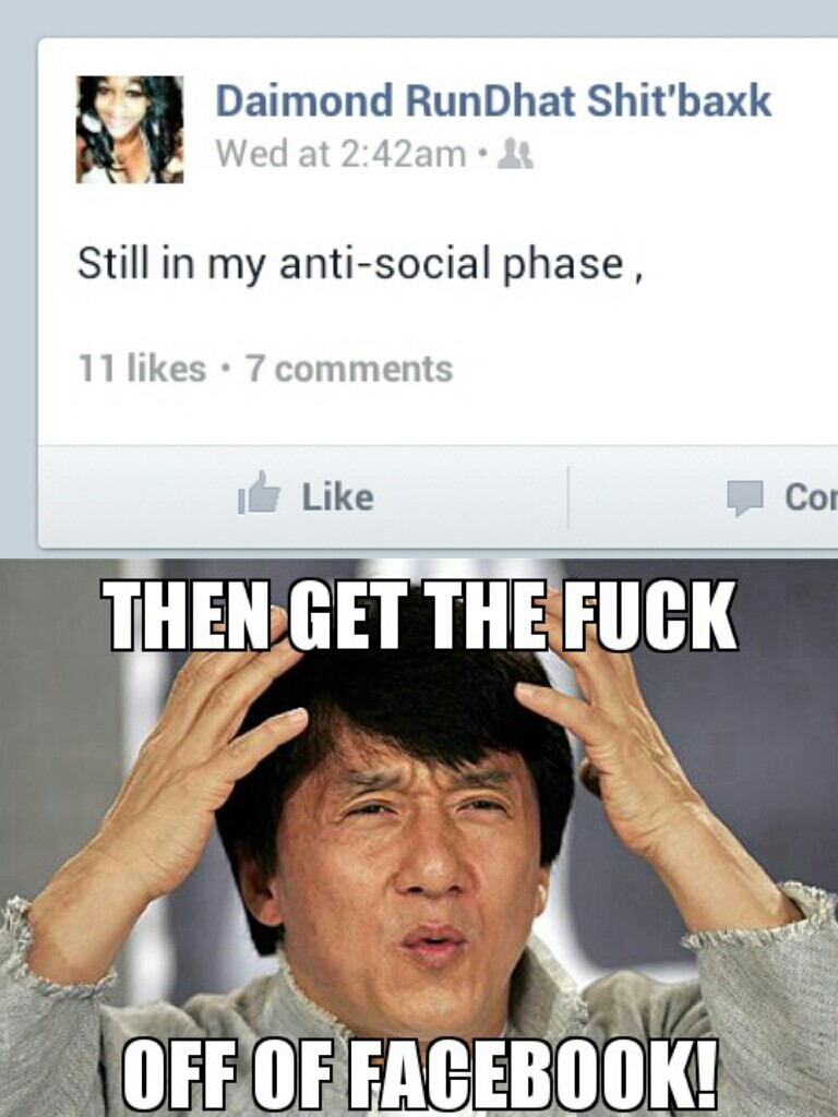 Post on a Social network. (genius) - meme
