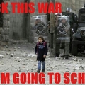 school beats war