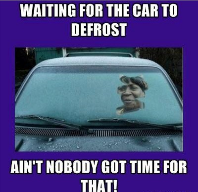 Stupid frost, wasting my time and i already aint got time!! - meme